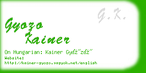 gyozo kainer business card